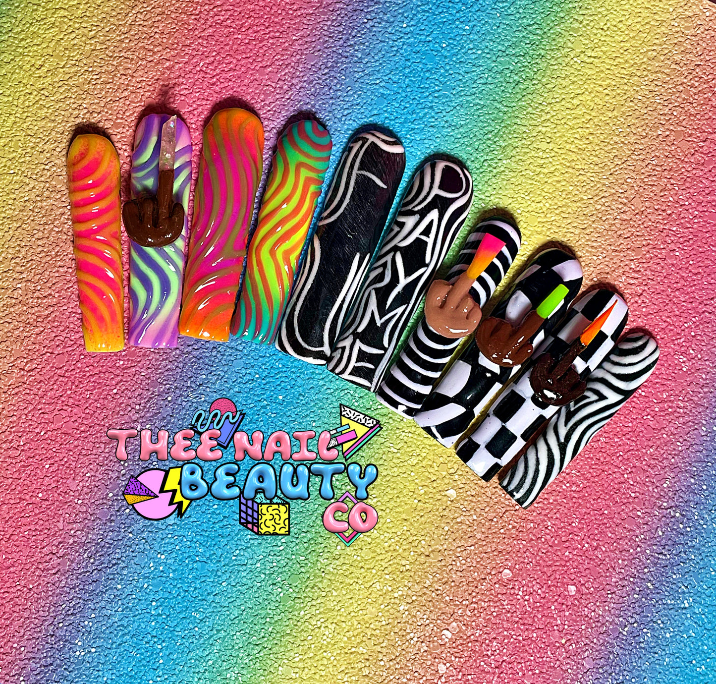 F U Pay Me - Press On Nails
