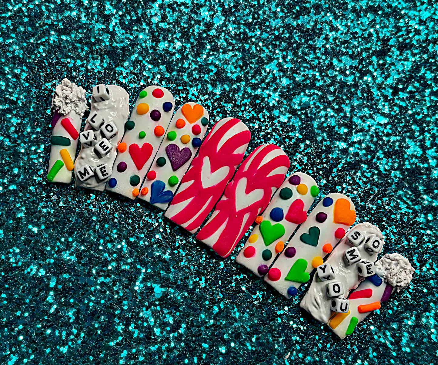 I Love Me Some You - Press On Nails