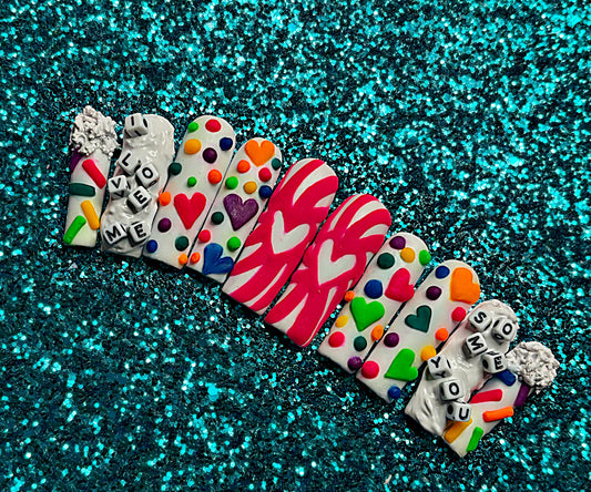 I Love Me Some You - Press On Nails